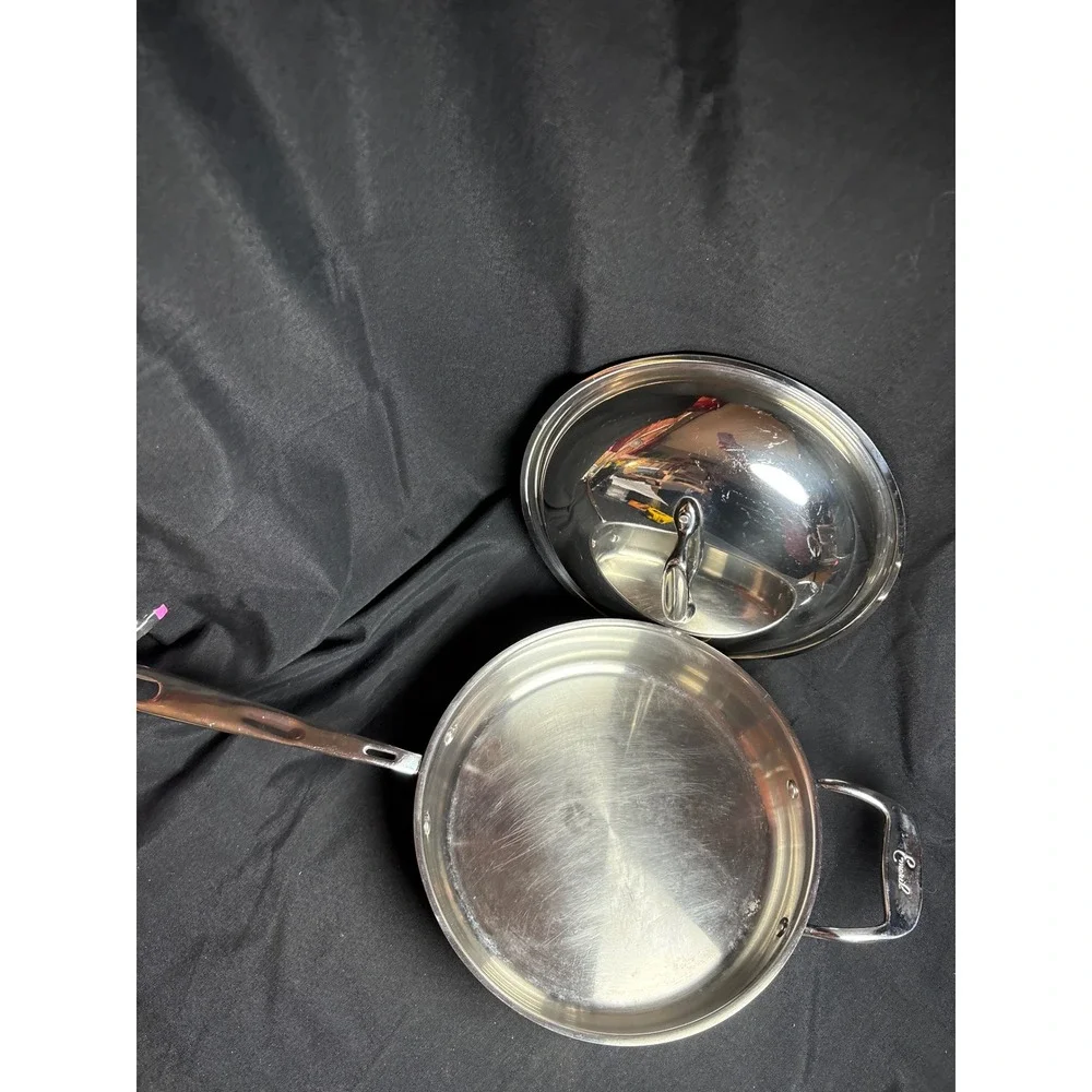 Emeril Lagasse 3 Qt Stainless Steel Saute Pan with Lid and‎ Helper Handle Silver